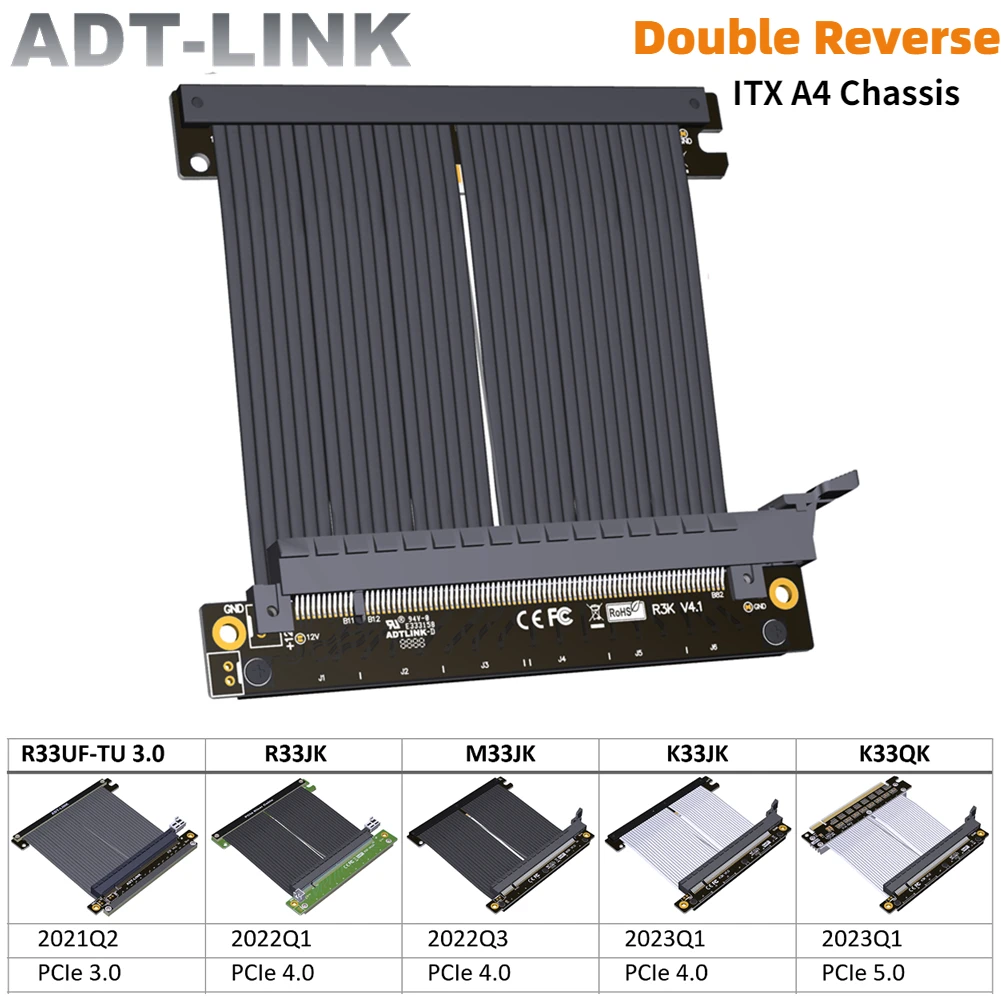 Itx Gpu Riser Pcie 4.0 16X - Cable Riser PCIe ADT Gen 5/4,