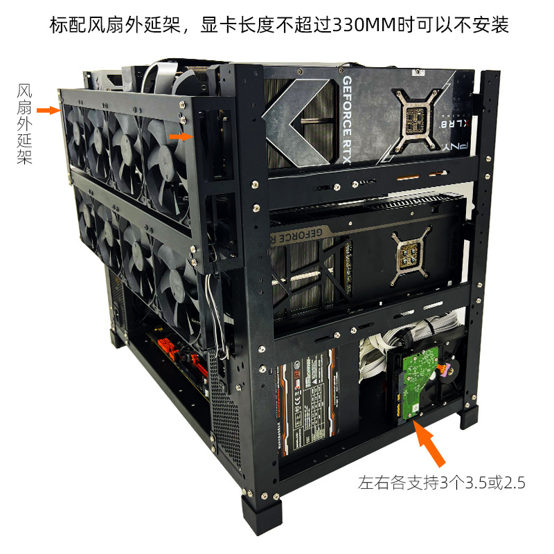 Rack de GPU apilable de aire a - Gpu Mining Rig Frame 8 Gpu reseña y precio