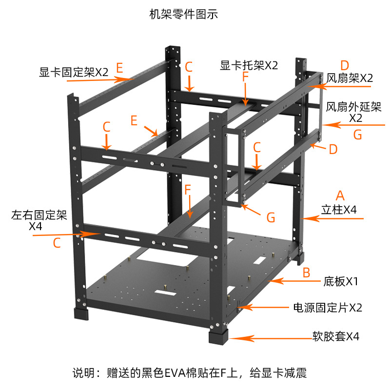 Rack de GPU apilable de aire a - Gpu Mining Rig Frame 8 Gpu reseña y precio
