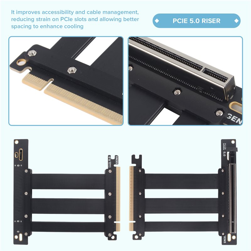 Cable de extensión para tarjet - Pcie 5.0 Gpu Riser Cable reseña y precio