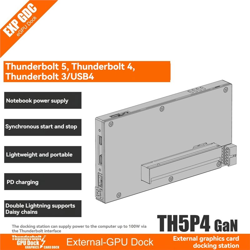 Base de conexión para tarjeta  - Gpu External Dock Egpu Thunderbolt 4 reseña y precio